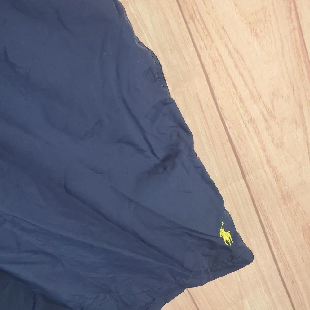 Vintage Polo Ralph Lauren Mens‎ Swim Trunk Shorts Sz 2XL Navy Lined Drawstring